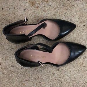 Enzo Angiolini black and gold pumps